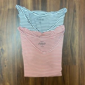 Cute light pink and white color blouses